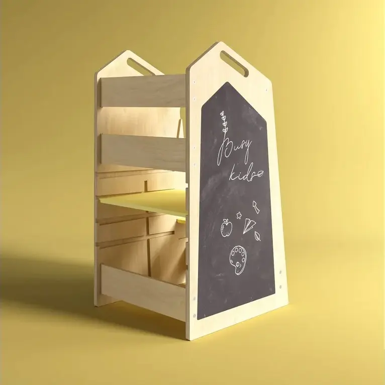 BusyKids Play XL Leertoren, Tafel en Stoel – Vanille - Afbeelding 3