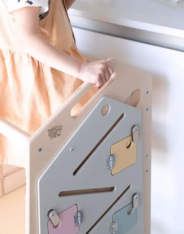 BusyKids Play XL Leertoren, Tafel en Stoel – Vanille - Afbeelding 8