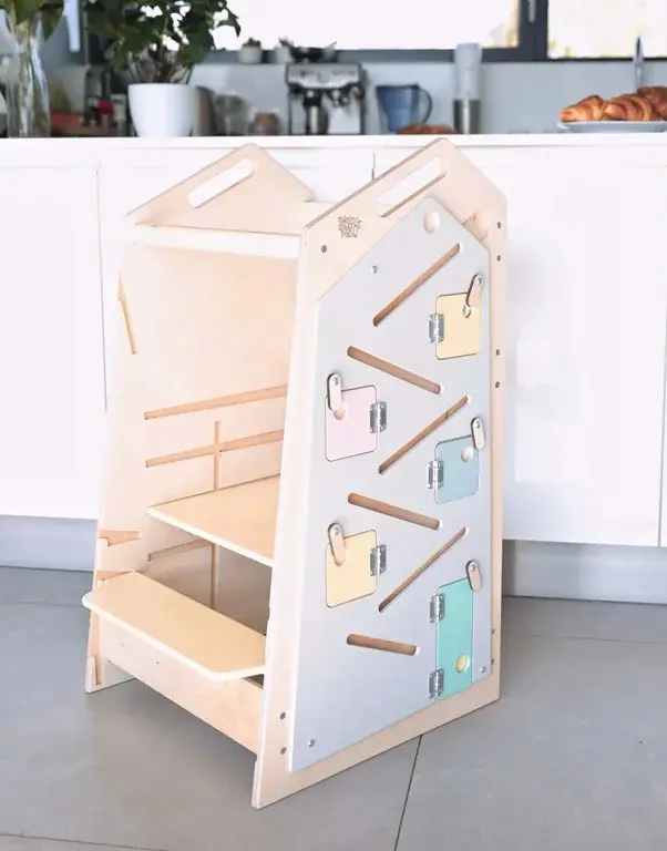 BusyKids Play XL Leertoren, Tafel en Stoel – Vanille - Afbeelding 6