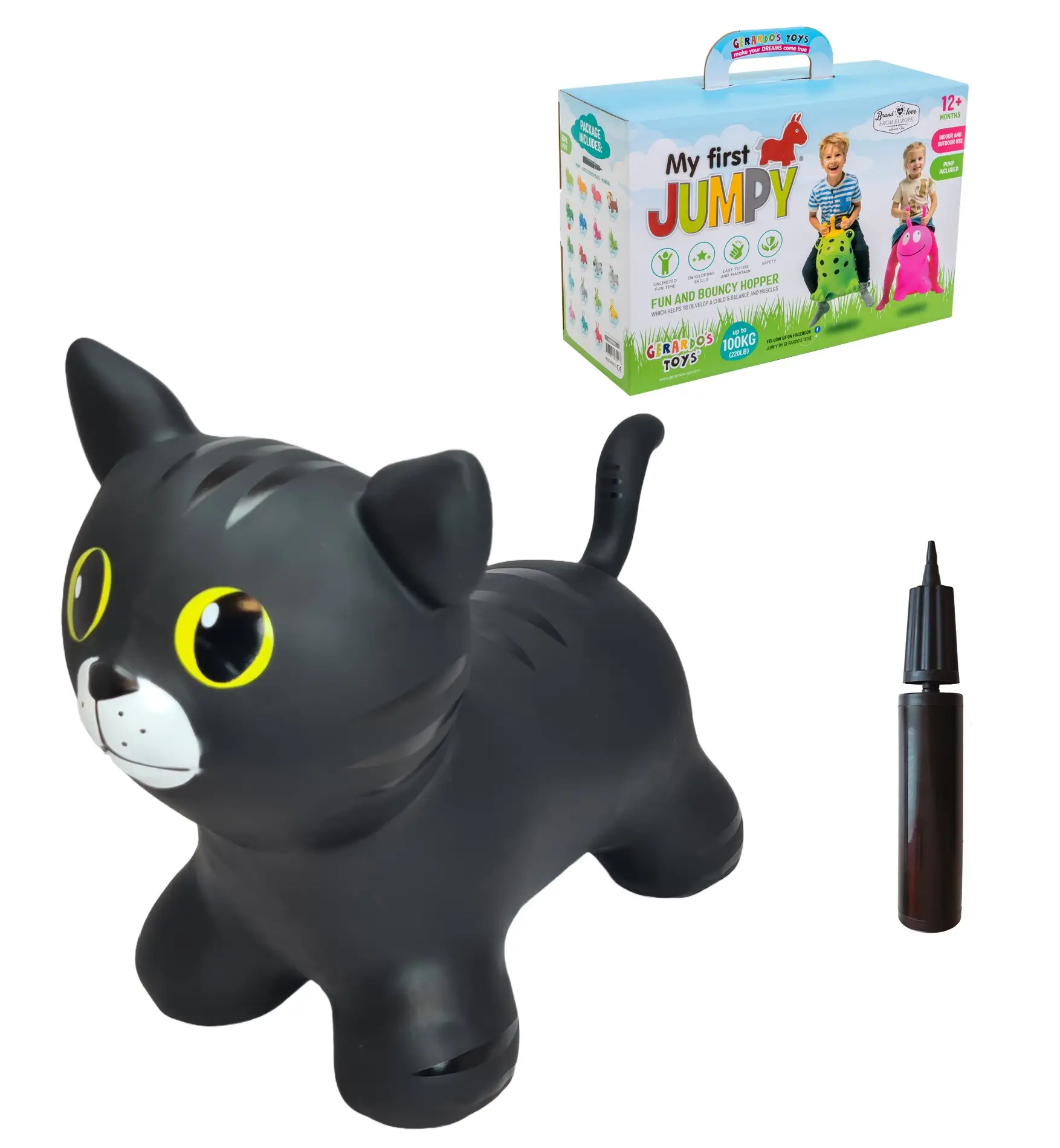 JUMPY skippy diertje – Zwarte Kat - Afbeelding 3