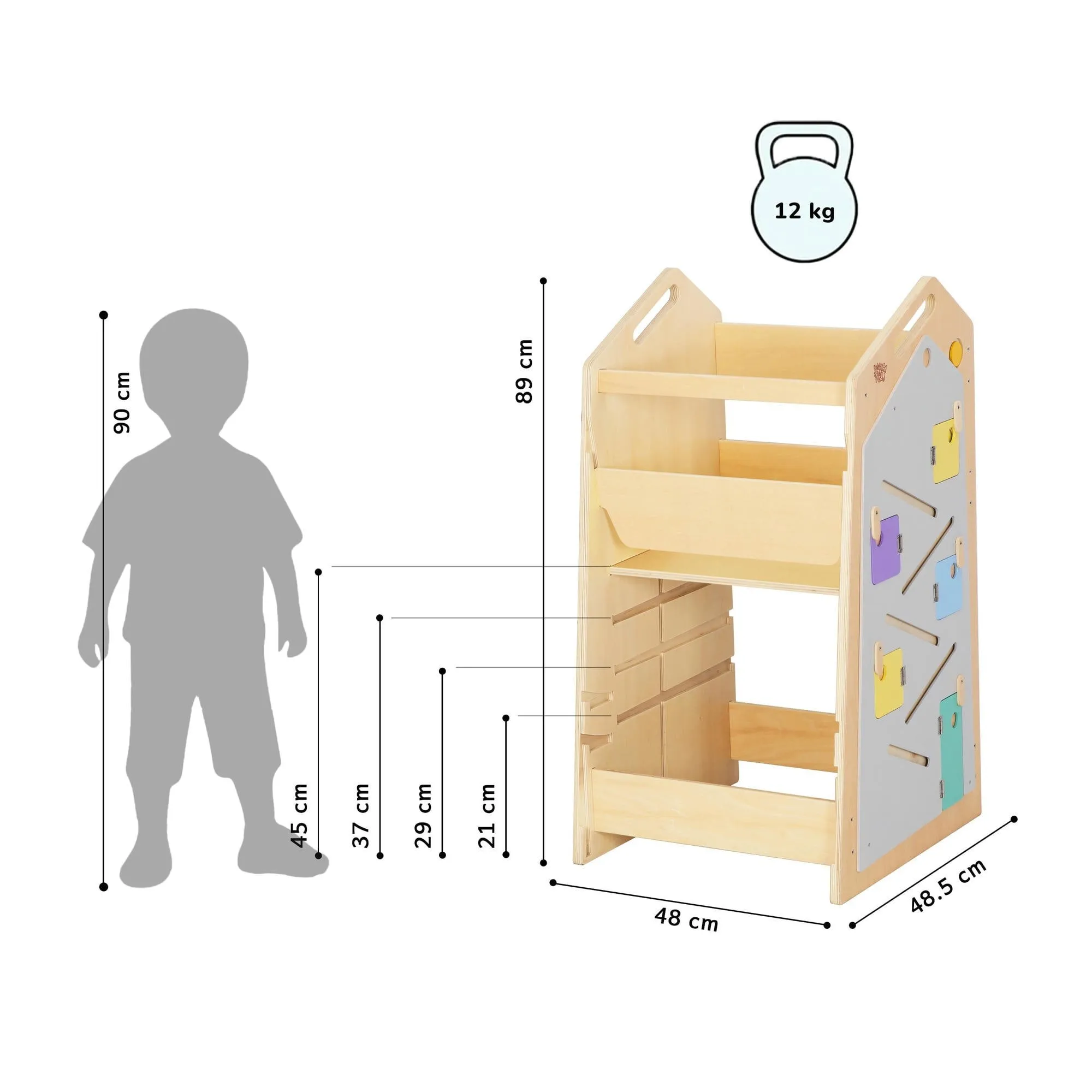 BusyKids Play XL Leertoren, Tafel en Stoel – Vanille - Afbeelding 4